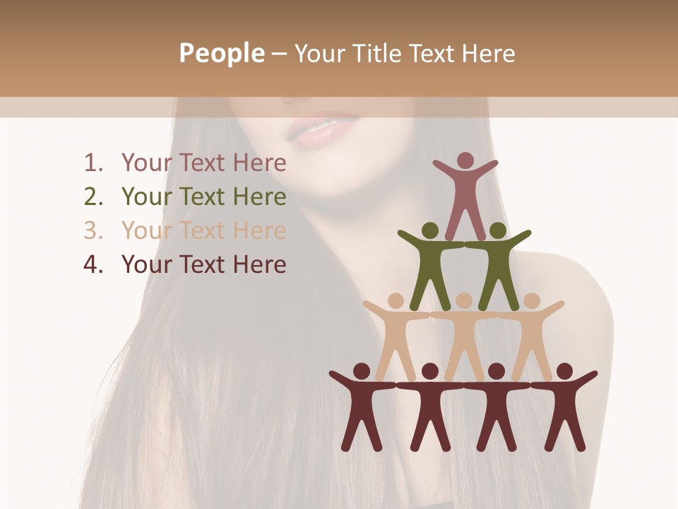 Girl Face Vertical PowerPoint Template