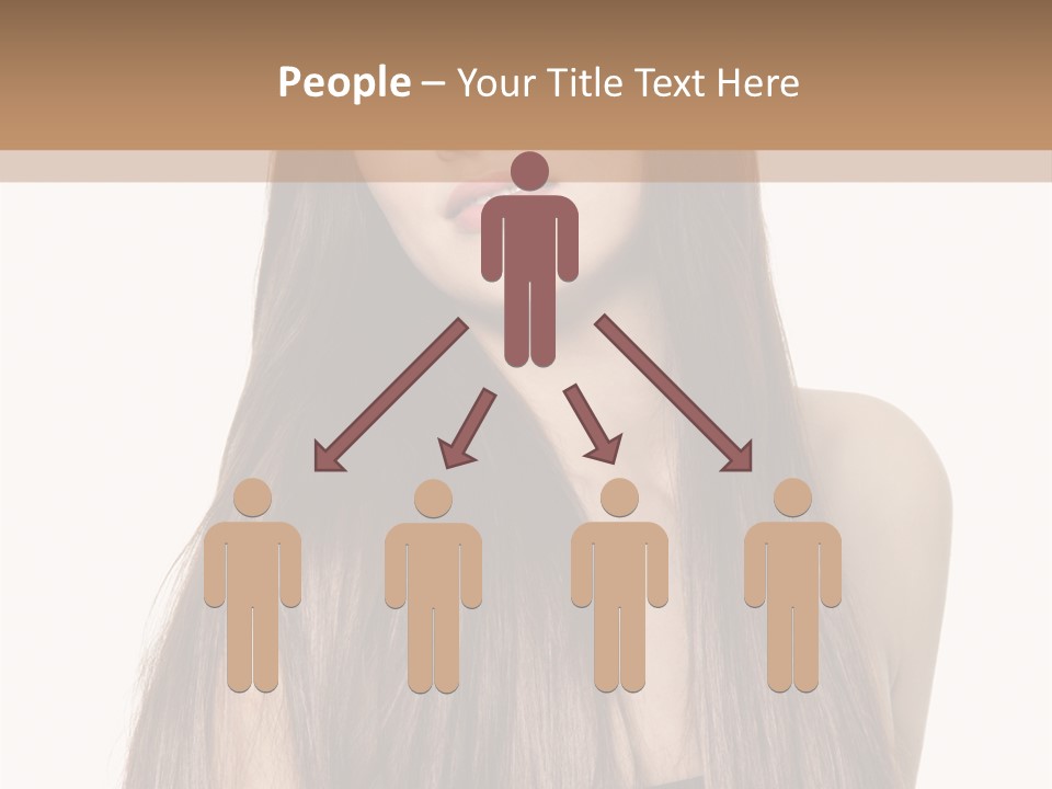 Girl Face Vertical PowerPoint Template