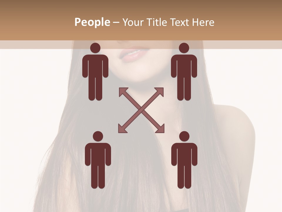 Girl Face Vertical PowerPoint Template