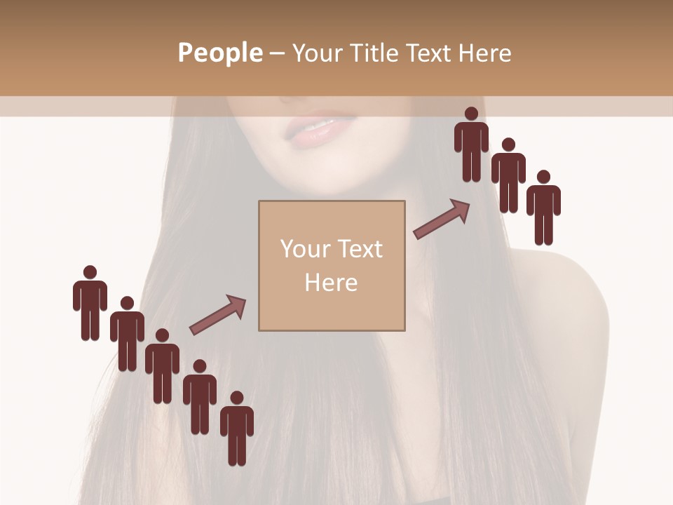 Girl Face Vertical PowerPoint Template