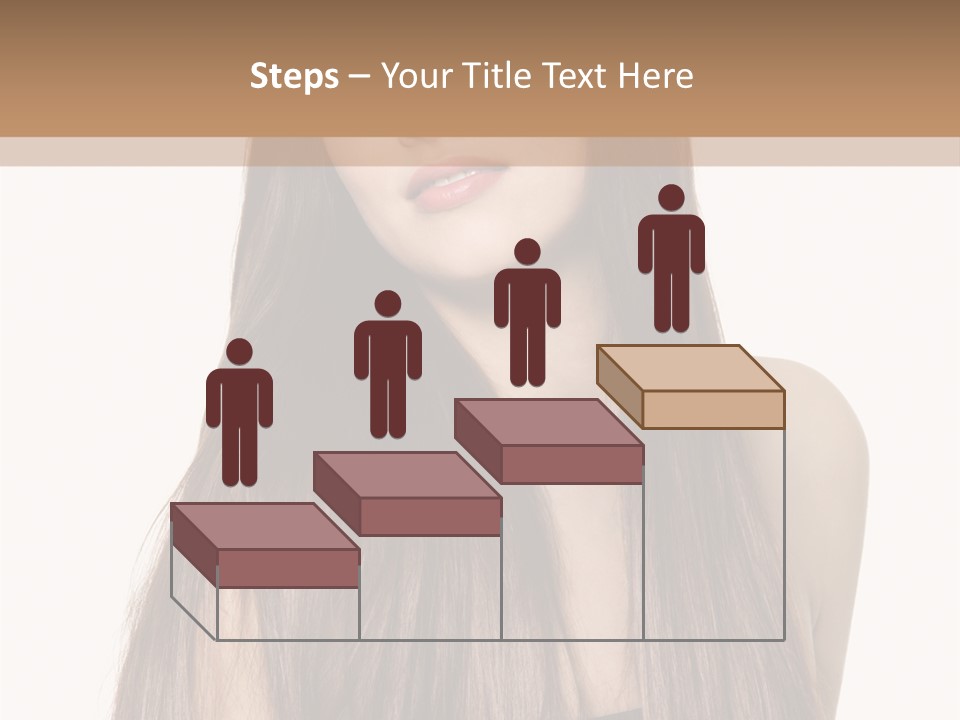 Girl Face Vertical PowerPoint Template