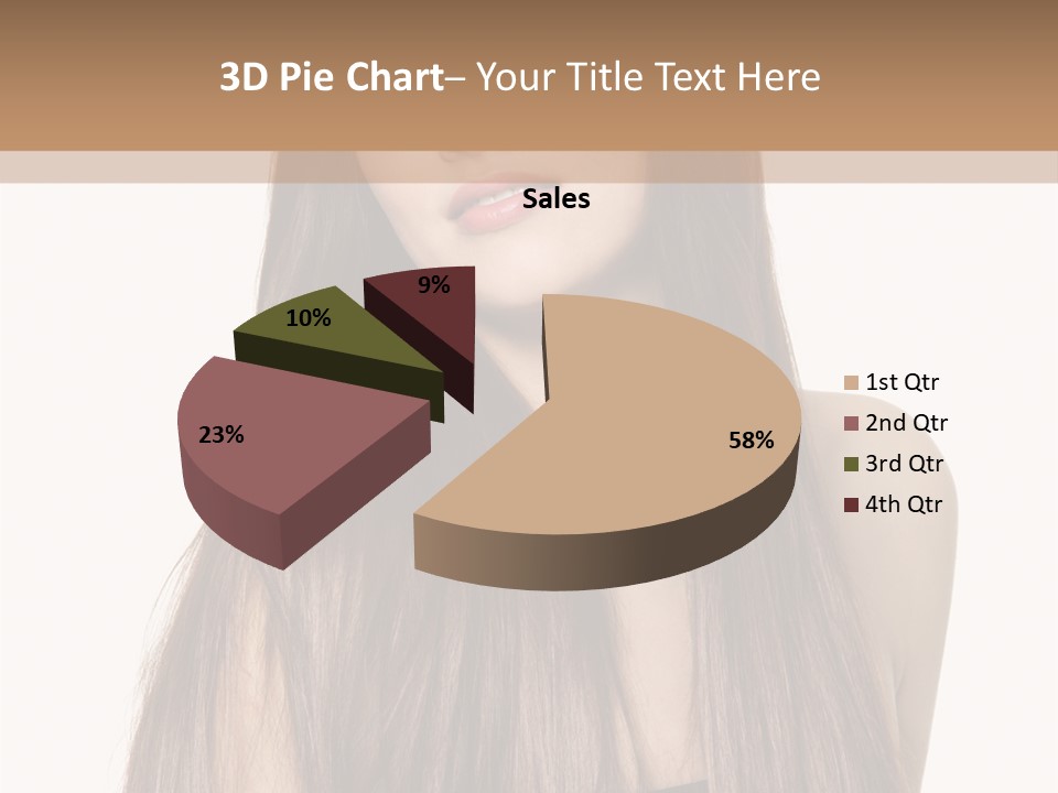 Girl Face Vertical PowerPoint Template
