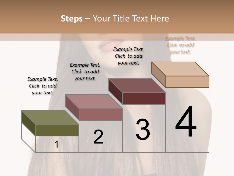 Girl Face Vertical PowerPoint Template