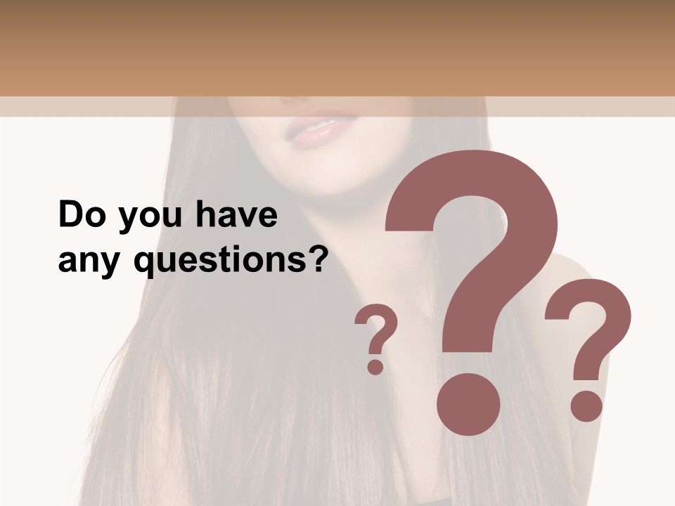 Girl Face Vertical PowerPoint Template