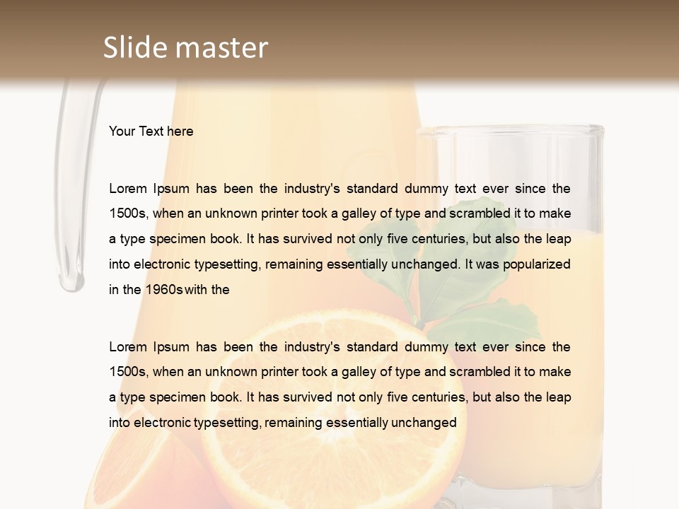 Glass Isolated Tropical PowerPoint Template