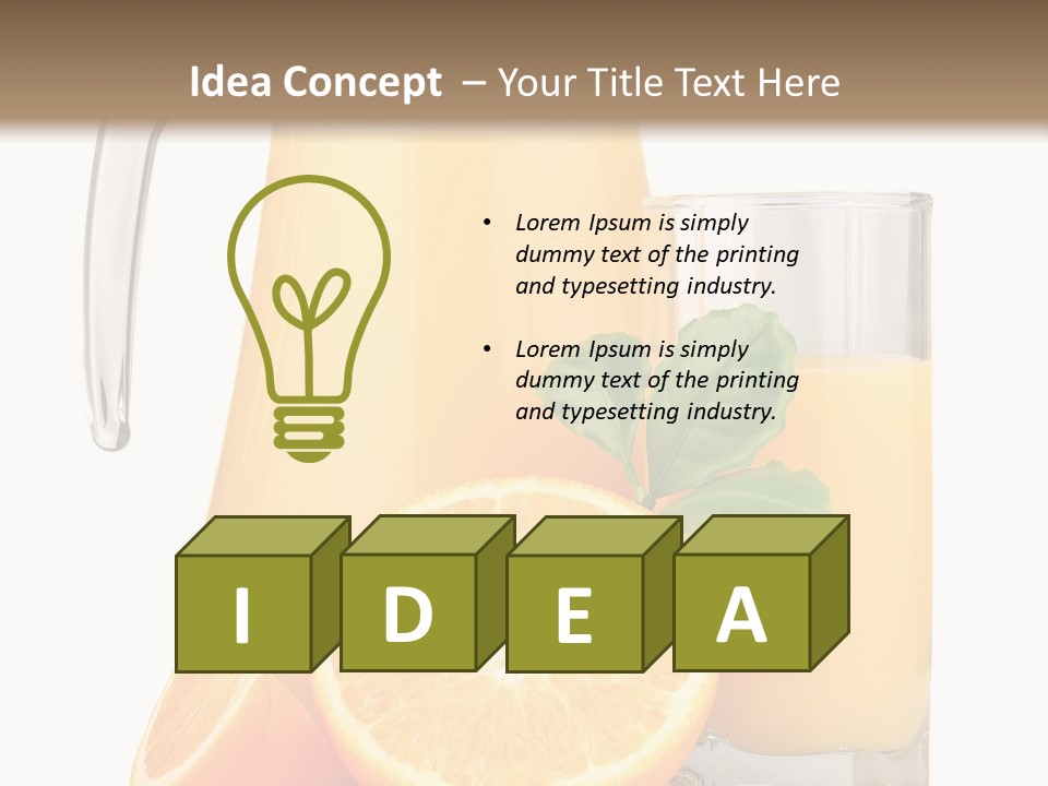 Glass Isolated Tropical PowerPoint Template
