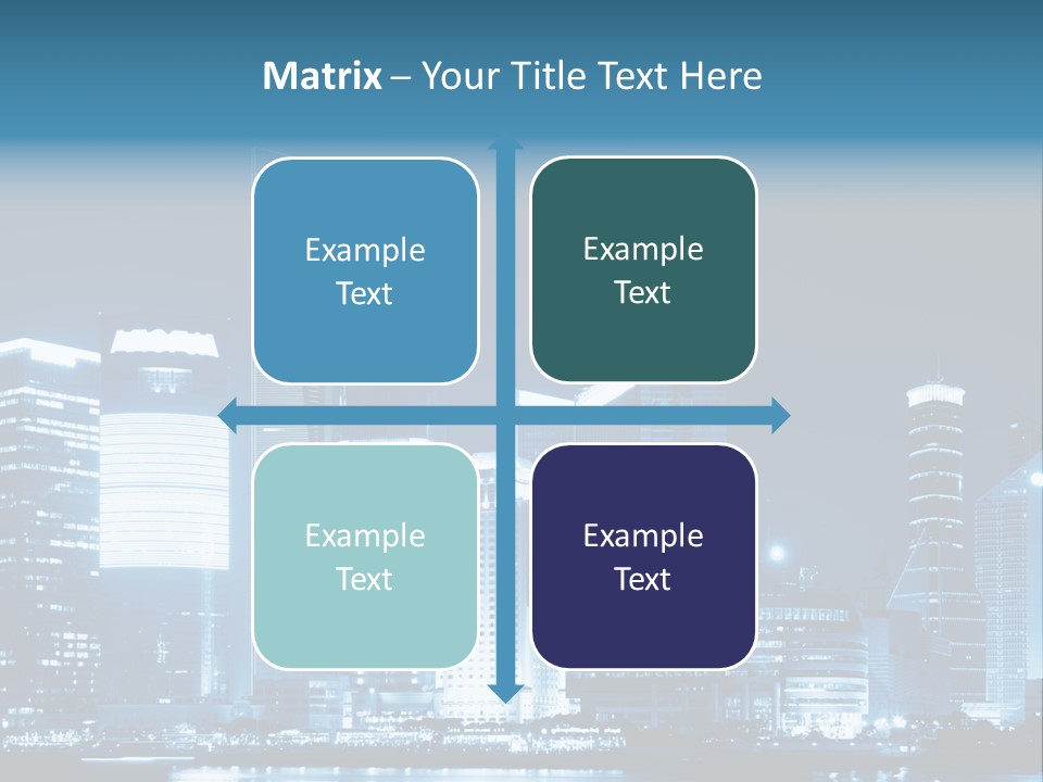 Cityscape Oriental Office PowerPoint Template