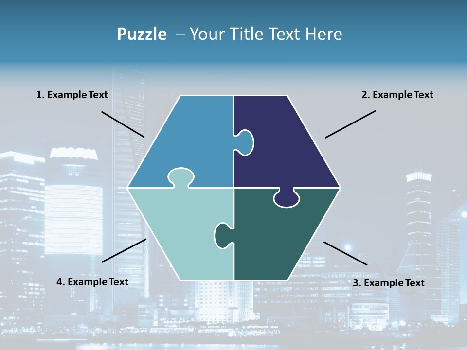 Cityscape Oriental Office PowerPoint Template