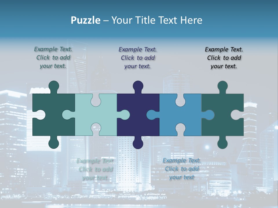 Cityscape Oriental Office PowerPoint Template