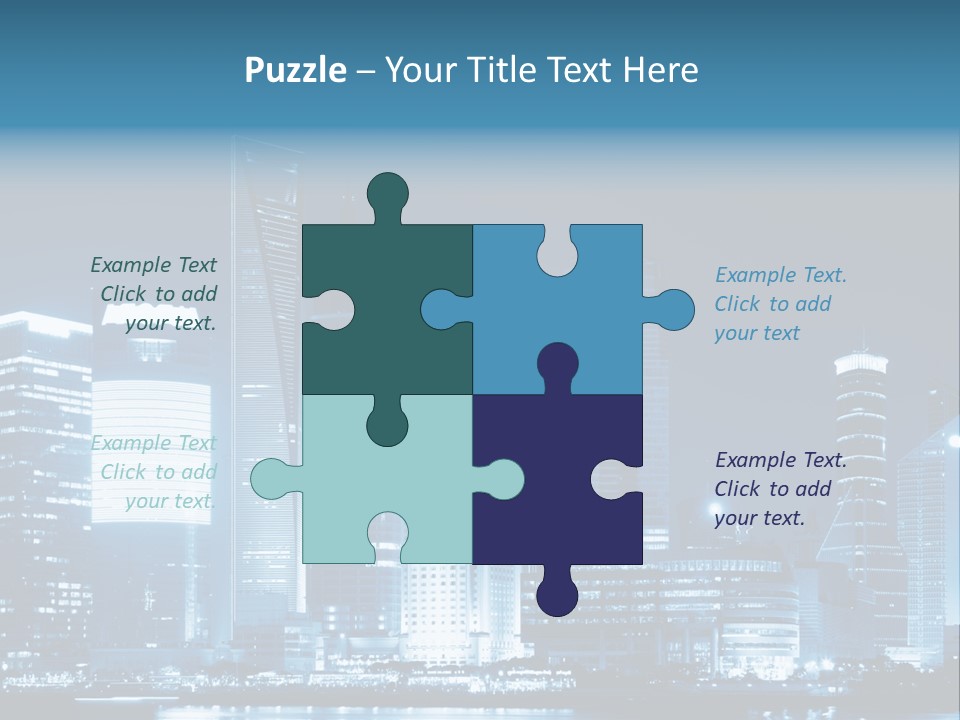 Cityscape Oriental Office PowerPoint Template