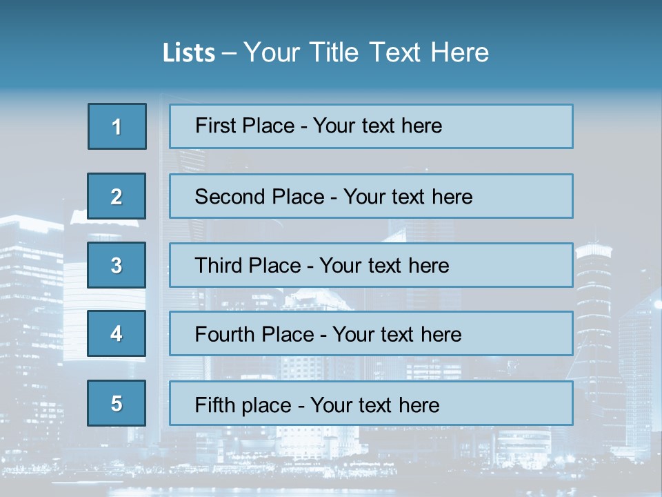 Cityscape Oriental Office PowerPoint Template