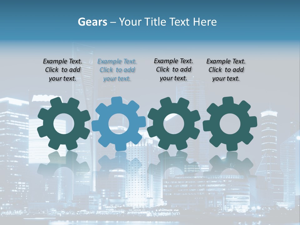 Cityscape Oriental Office PowerPoint Template