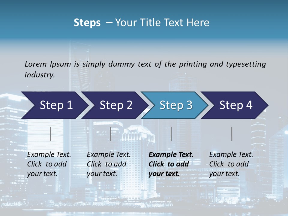 Cityscape Oriental Office PowerPoint Template