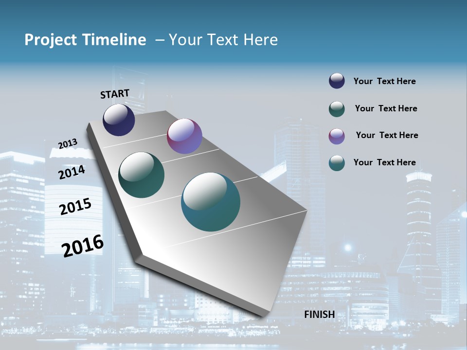 Cityscape Oriental Office PowerPoint Template