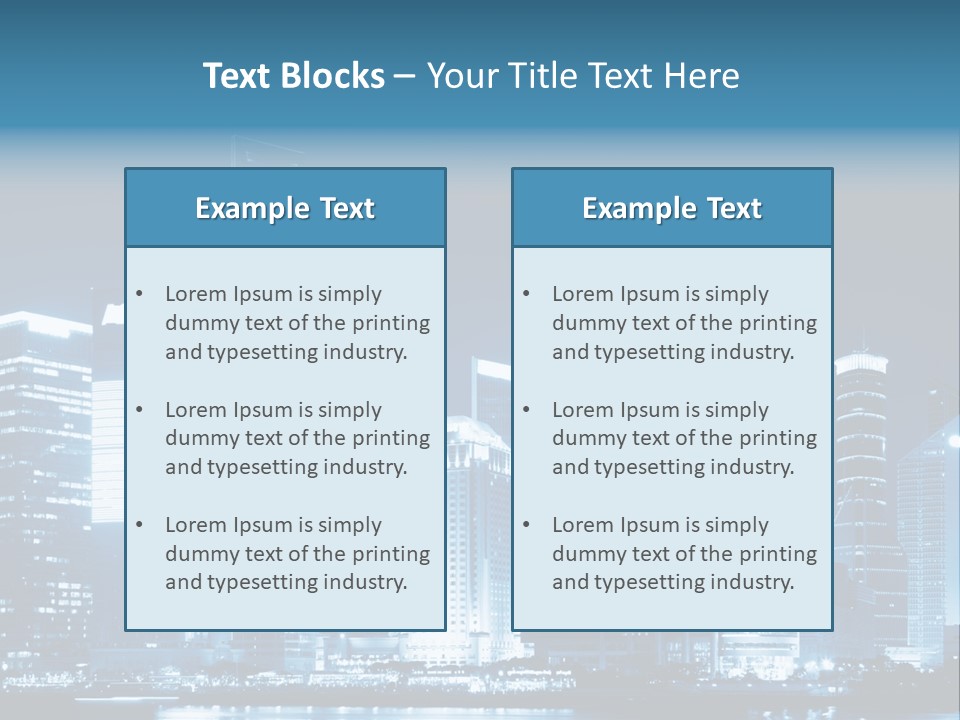 Cityscape Oriental Office PowerPoint Template