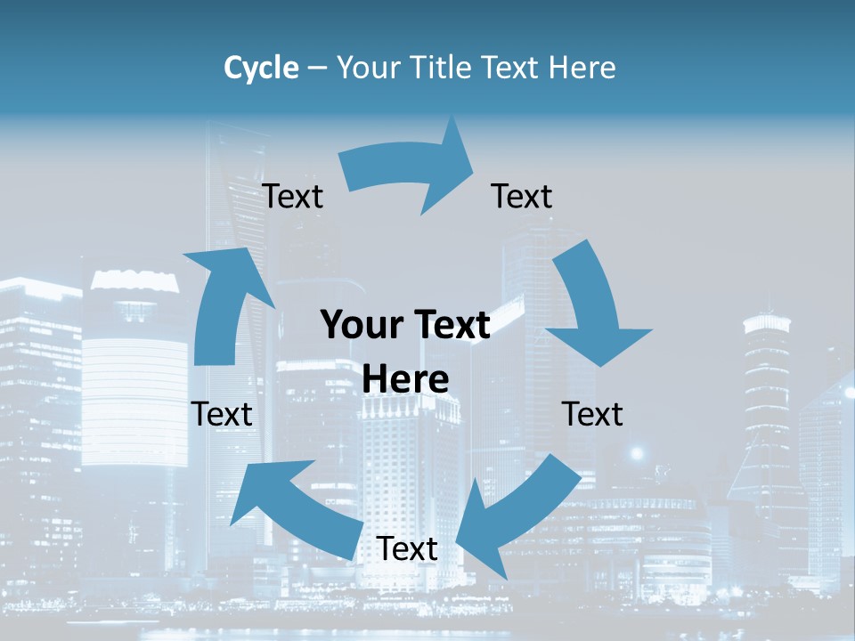 Cityscape Oriental Office PowerPoint Template