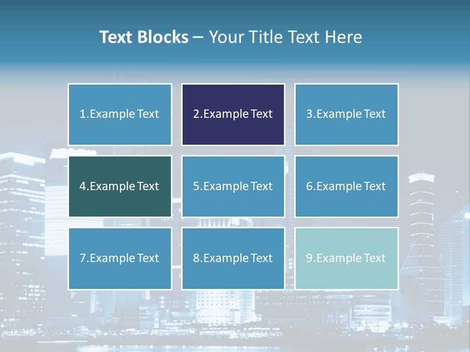 Cityscape Oriental Office PowerPoint Template