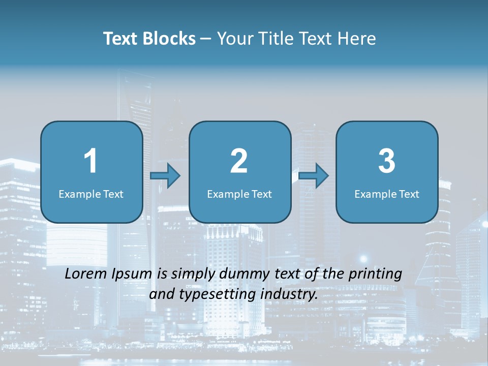 Cityscape Oriental Office PowerPoint Template