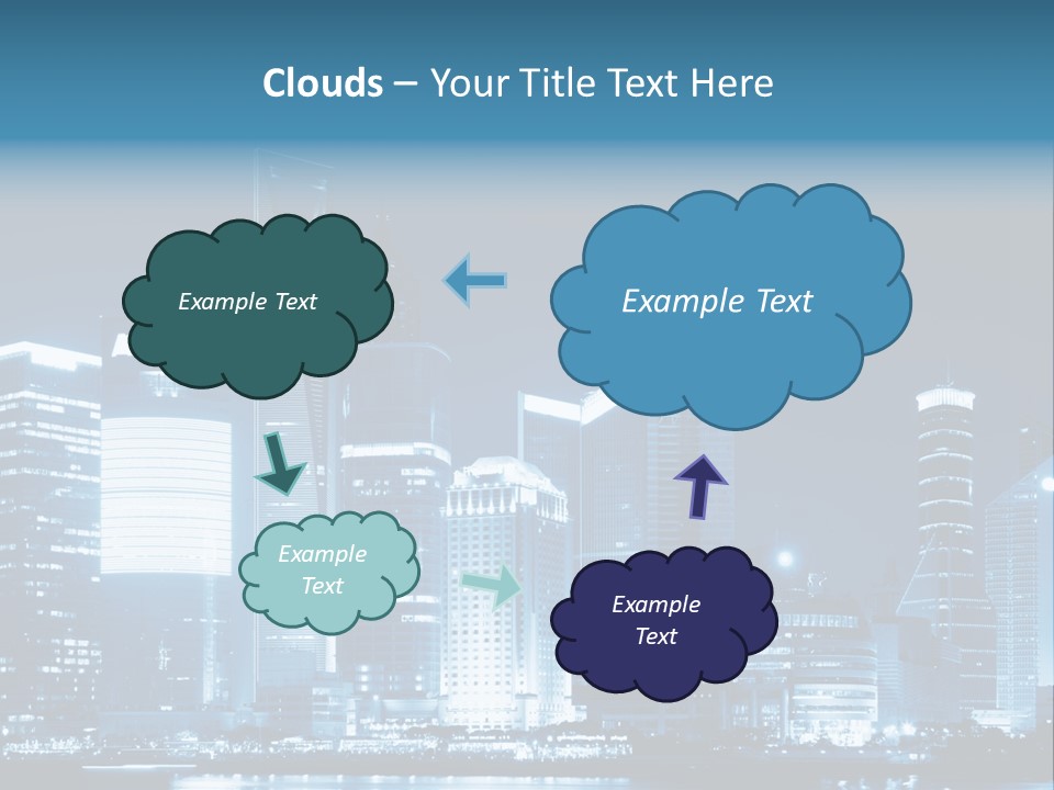 Cityscape Oriental Office PowerPoint Template