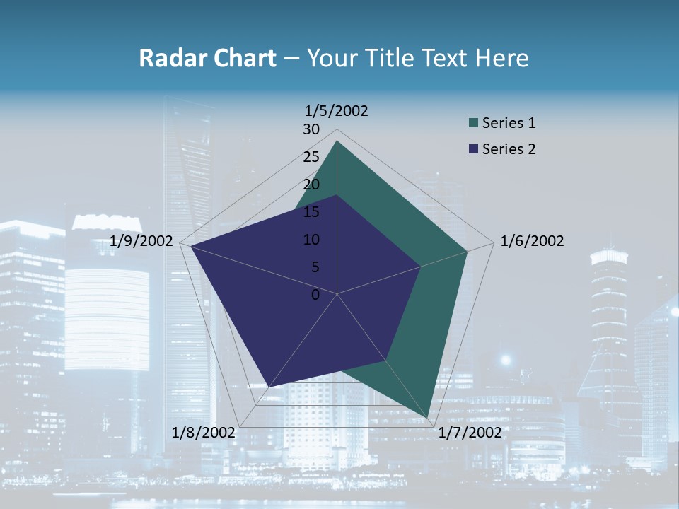 Cityscape Oriental Office PowerPoint Template