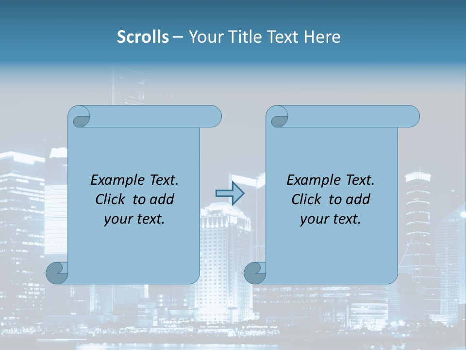 Cityscape Oriental Office PowerPoint Template