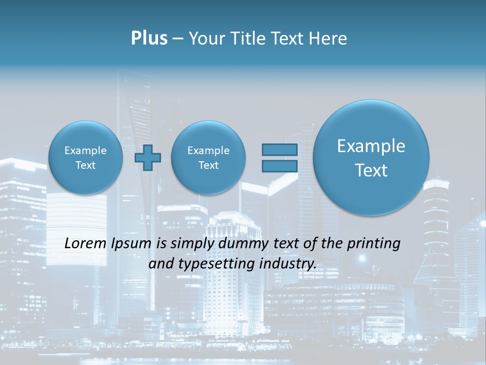 Cityscape Oriental Office PowerPoint Template