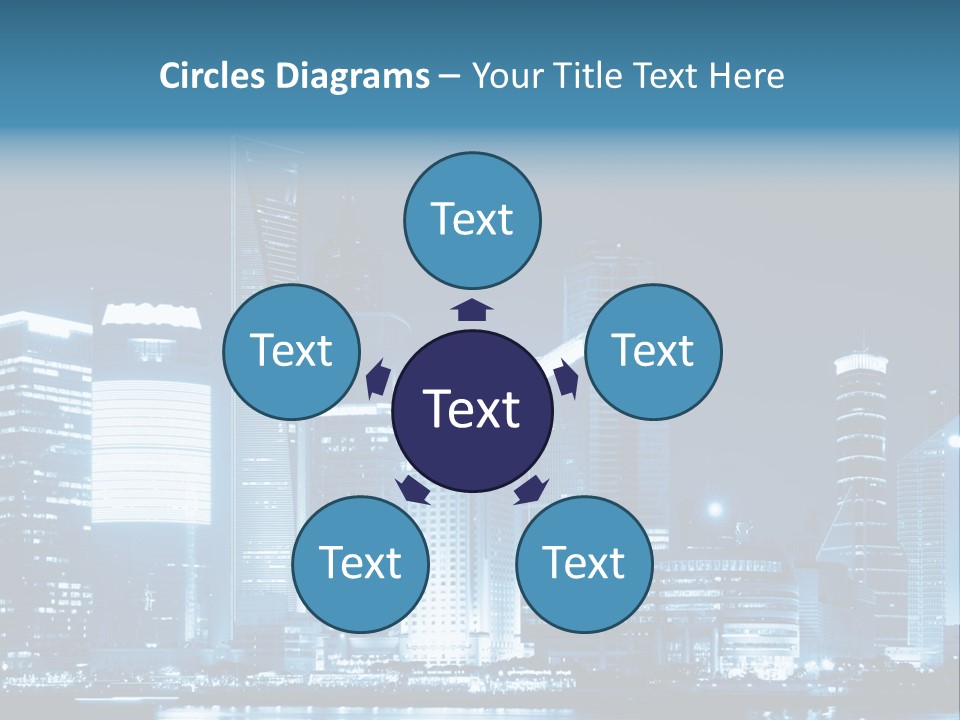 Cityscape Oriental Office PowerPoint Template