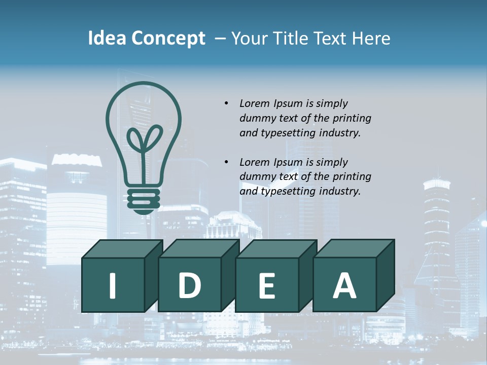 Cityscape Oriental Office PowerPoint Template