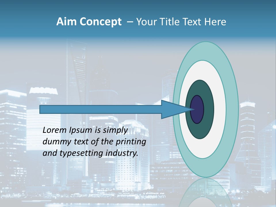 Cityscape Oriental Office PowerPoint Template