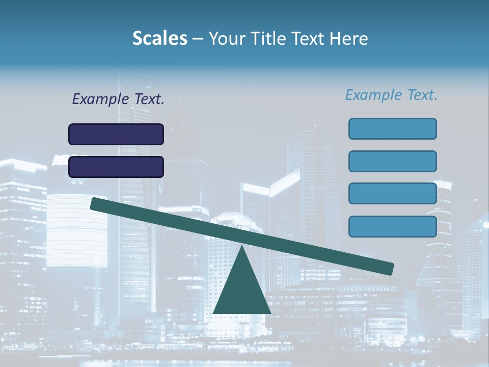 Cityscape Oriental Office PowerPoint Template