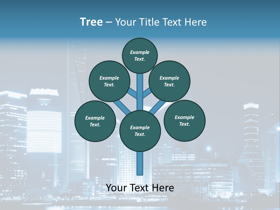 Cityscape Oriental Office PowerPoint Template