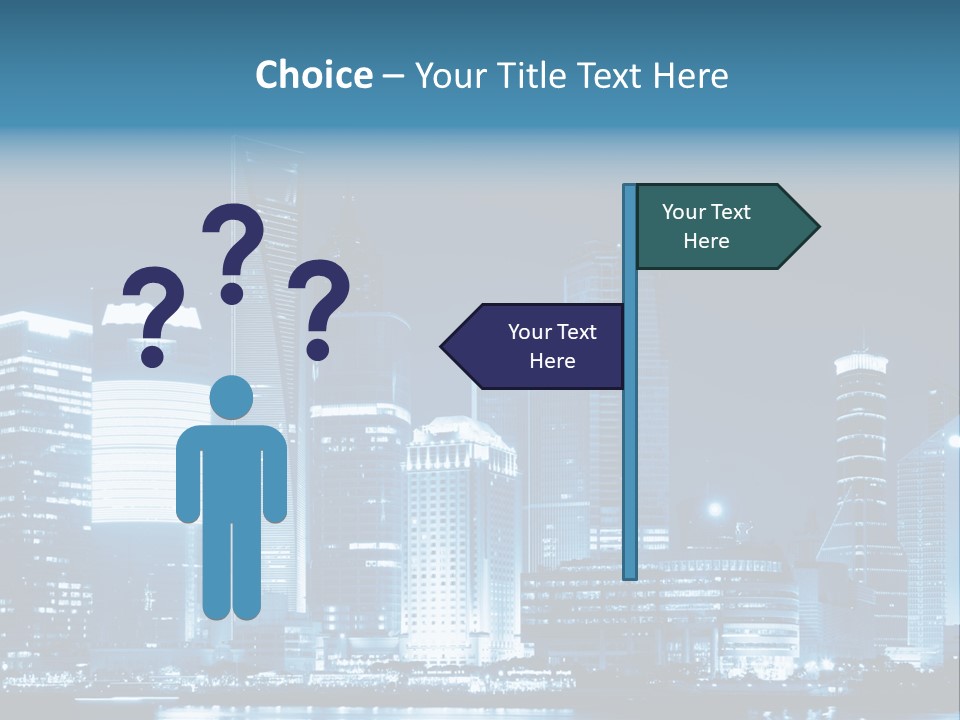Cityscape Oriental Office PowerPoint Template