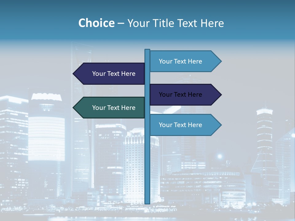 Cityscape Oriental Office PowerPoint Template