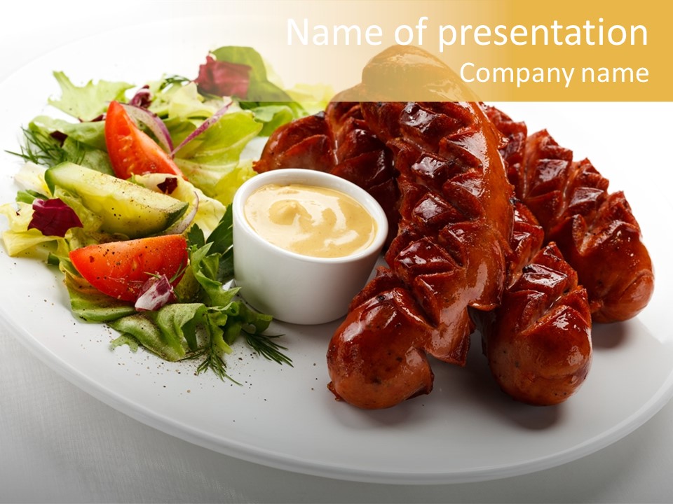 Sausage Dine Nutrition PowerPoint Template