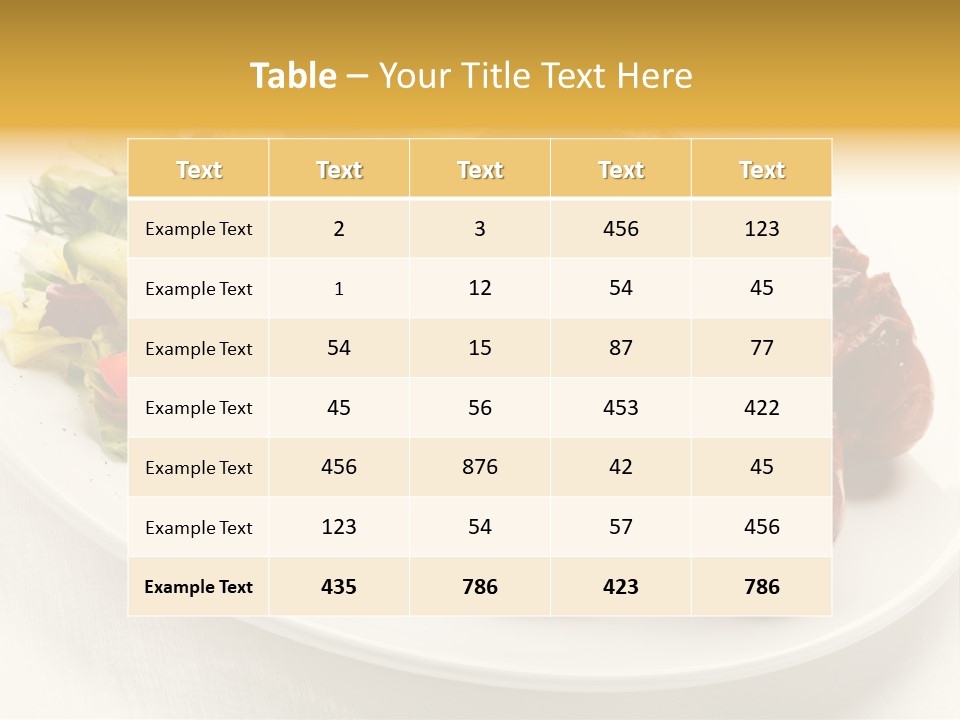 Sausage Dine Nutrition PowerPoint Template