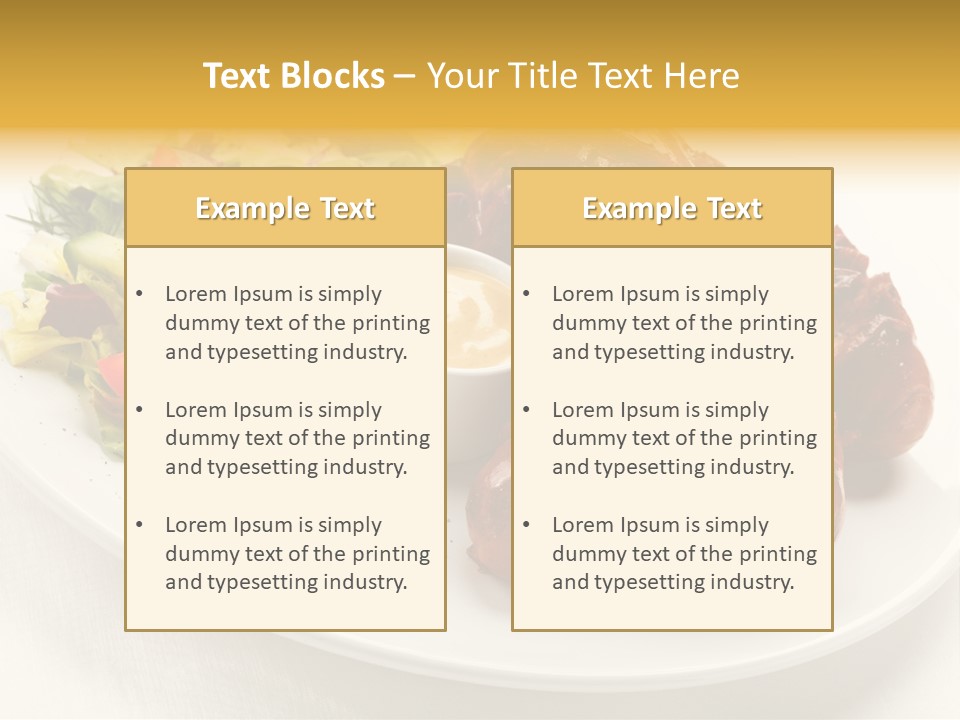 Sausage Dine Nutrition PowerPoint Template