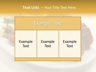 Sausage Dine Nutrition PowerPoint Template