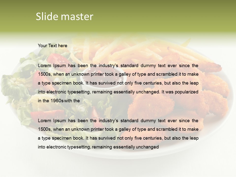 Chop Grilled Food PowerPoint Template