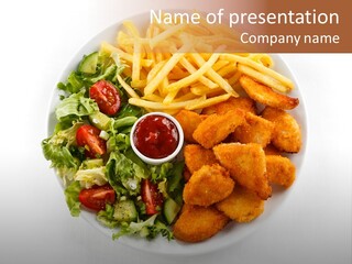 Restaurant Portion Potato PowerPoint Template