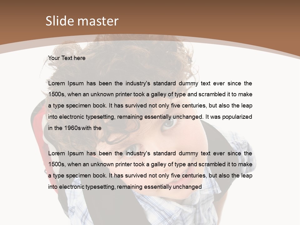 Background Kid Angle PowerPoint Template