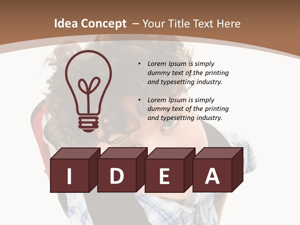 Background Kid Angle PowerPoint Template