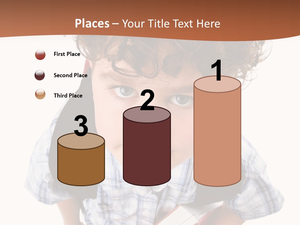 Rucksack Youth White PowerPoint Template