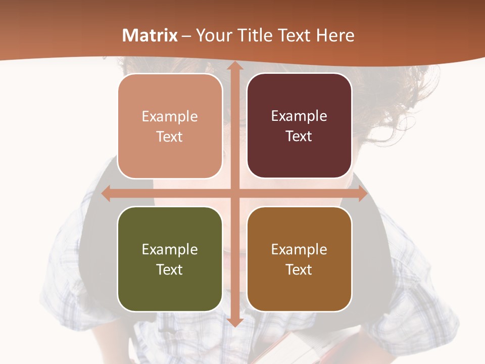 Rucksack Youth White PowerPoint Template