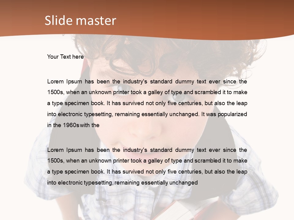 Rucksack Youth White PowerPoint Template