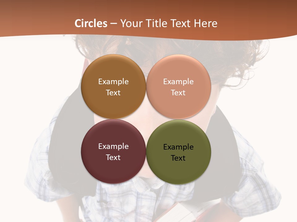 Rucksack Youth White PowerPoint Template