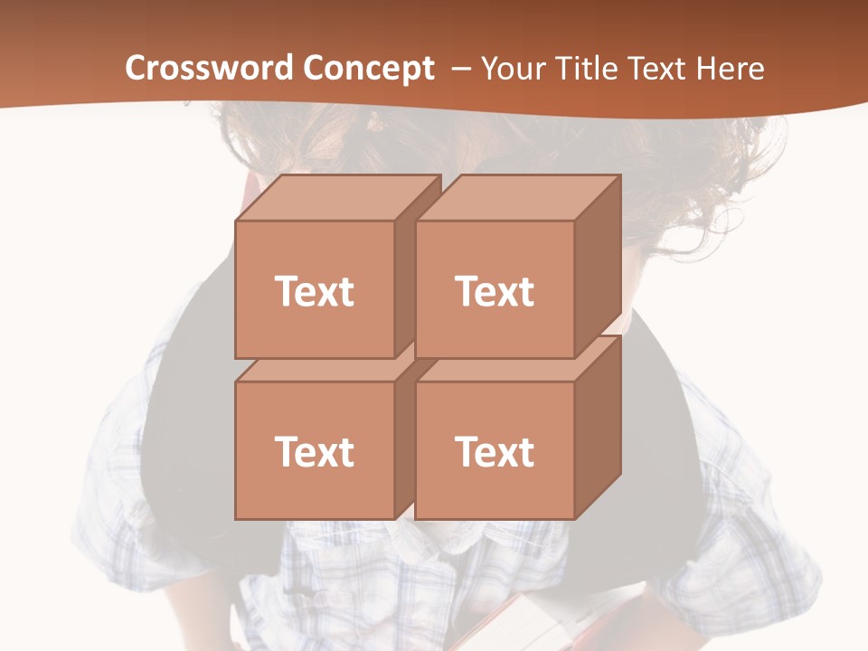 Rucksack Youth White PowerPoint Template