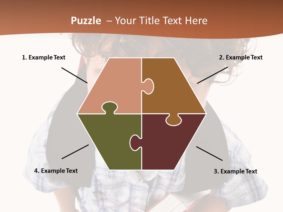 Rucksack Youth White PowerPoint Template