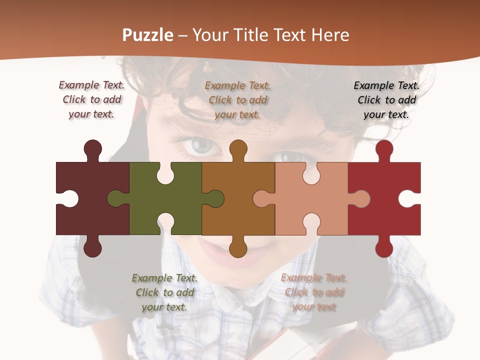 Rucksack Youth White PowerPoint Template