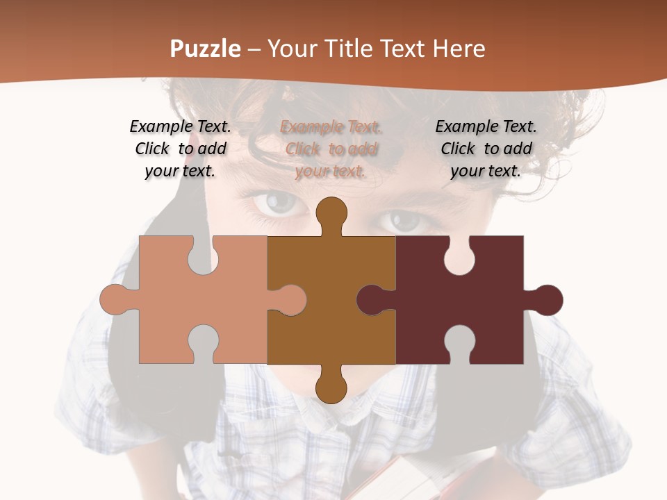 Rucksack Youth White PowerPoint Template