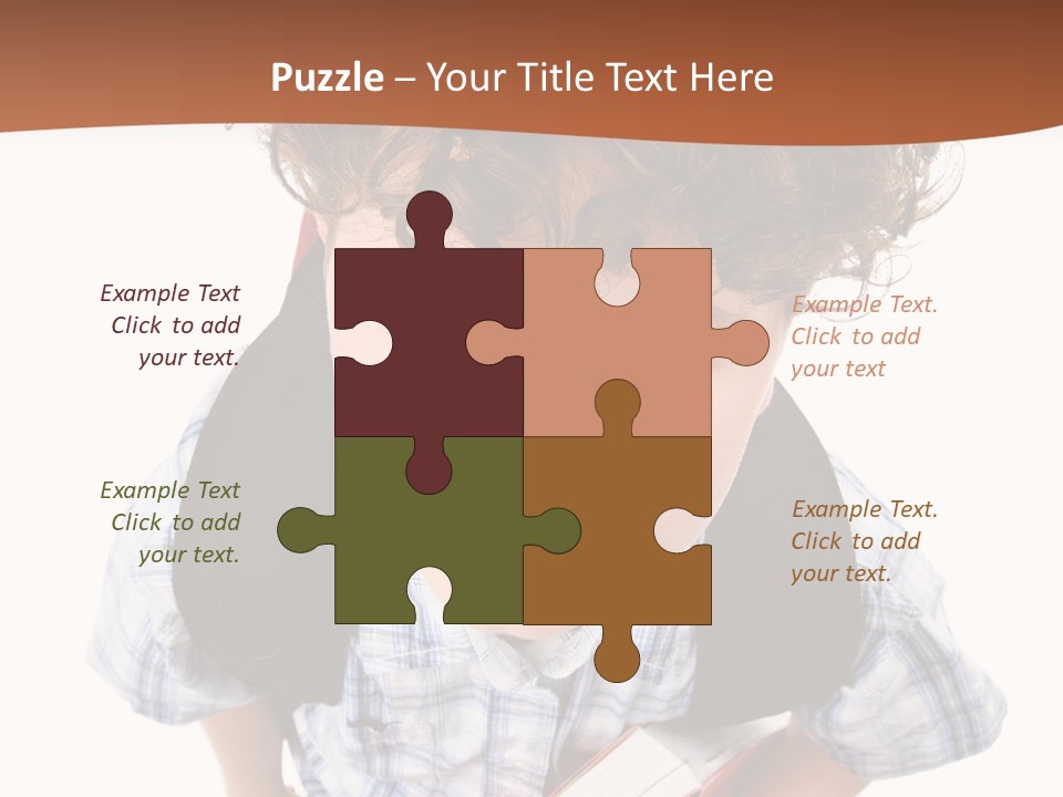 Rucksack Youth White PowerPoint Template